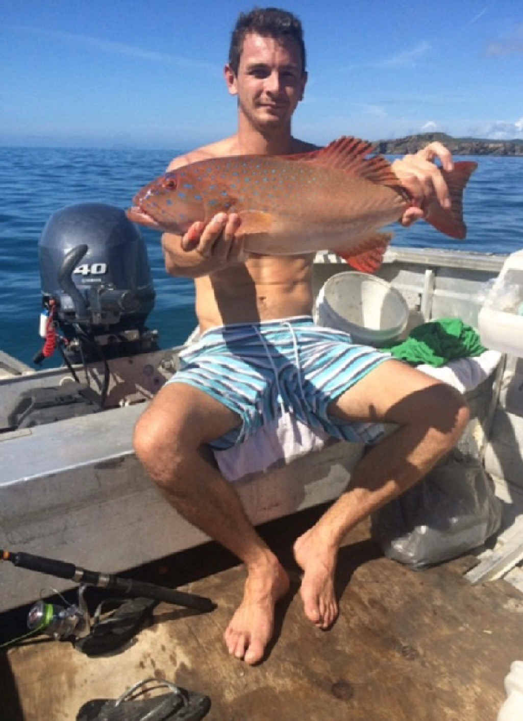 TOP TROUT: William with a nice coral trout he caught near the islands TOP TROUT: William with a nice coral trout he caught near the islands